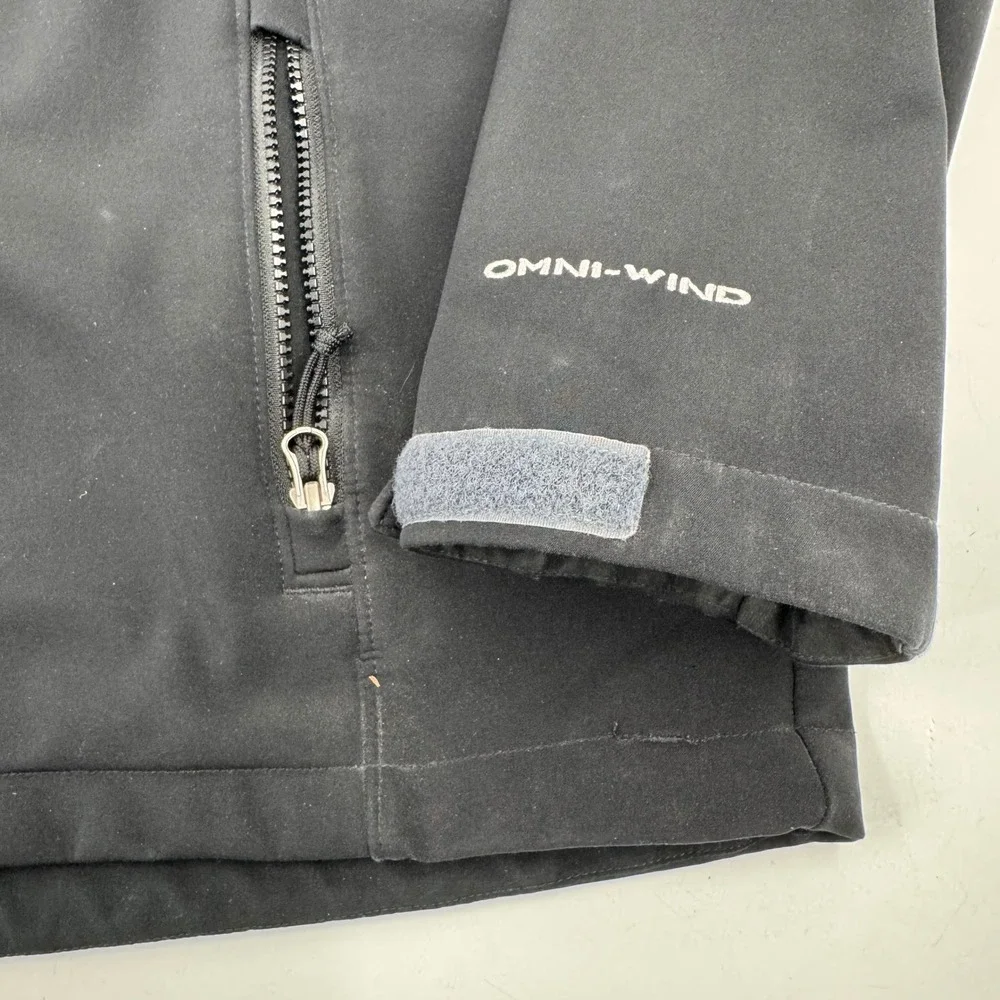 Columbia Mens XL Omni‎ Windbreaker Full Zip Softshell Jacket Black